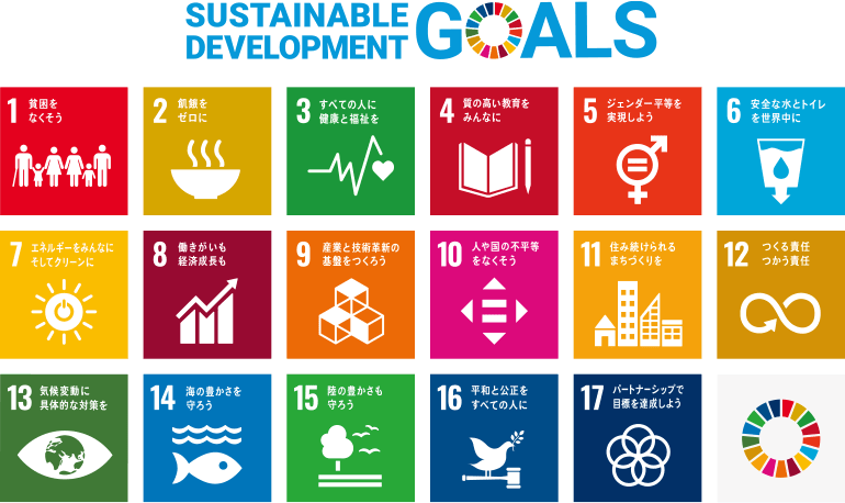 SDGs：Sustainable Development Goals